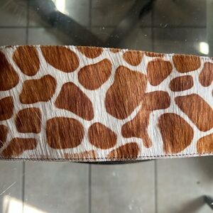 Sassy Jones Animal Print Belt - Brown and White - never worn - 114 inches long